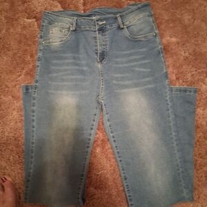 Light Wash Blue Skinny Jeans